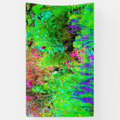 Groen Lenteguin Landschap met volken Spandoek (Verticaal)