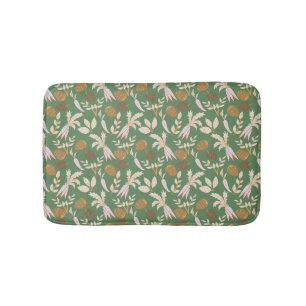 Groen lentepatroon badmat