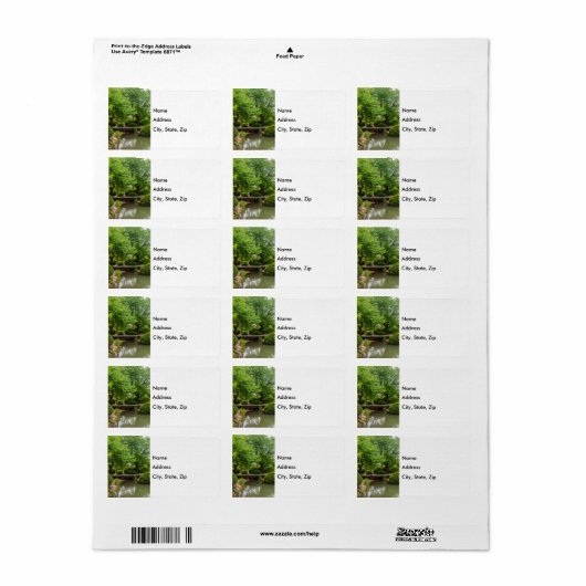 Groen lentestrollabel etiket (Full Sheet)