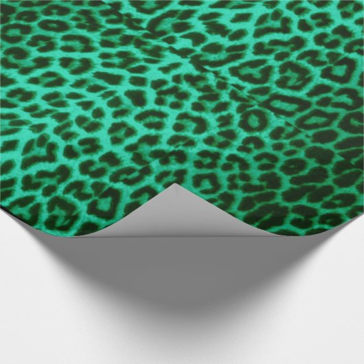 Groen leopard, feestelijk papier voor het inkorten (Hoek)