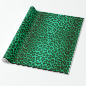 Groen leopard, feestelijk papier voor het inkorten (Uitgerold)