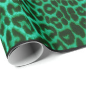 Groen leopard, feestelijk papier voor het inkorten (Rol Hoek)