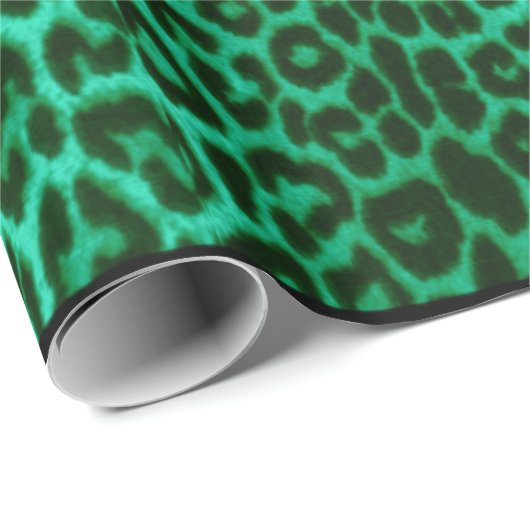 Groen leopard, feestelijk papier voor het inkorten (Rol Hoek)