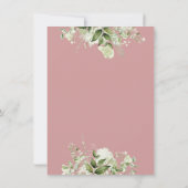 groen letter stoffig Roos Baby shower gedicht Bedankkaart (Achterkant)