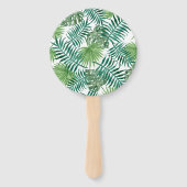 Groen Leuk Tropisch Blad Baby shower Handwaaier (Achterkant)