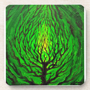 Groen leven bier onderzetter