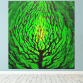 Groen leven canvas afdruk (Insitu (Houten vloer))