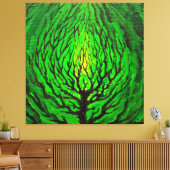 Groen leven canvas afdruk (Insitu (Woonkamer))