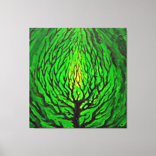 Groen leven canvas afdruk (Voorkant)