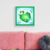 Groen leven canvas afdruk (Insitu (Woonkamer))