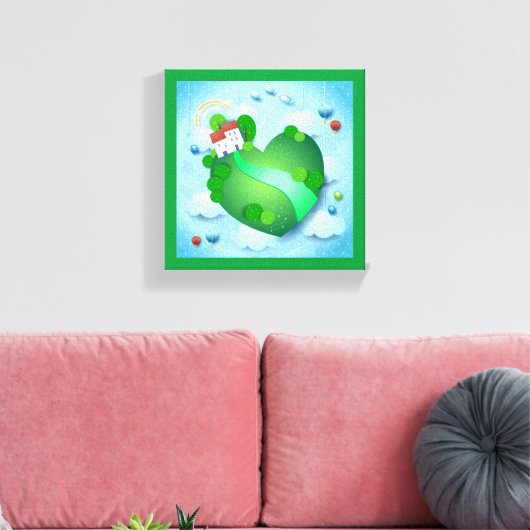 Groen leven canvas afdruk (Insitu (Woonkamer))