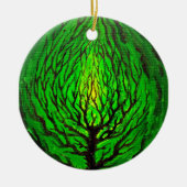 Groen leven keramisch ornament (Voorkant)