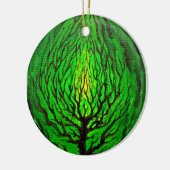 Groen leven keramisch ornament (Links)