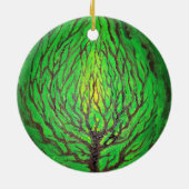 Groen leven keramisch ornament (Achterkant)