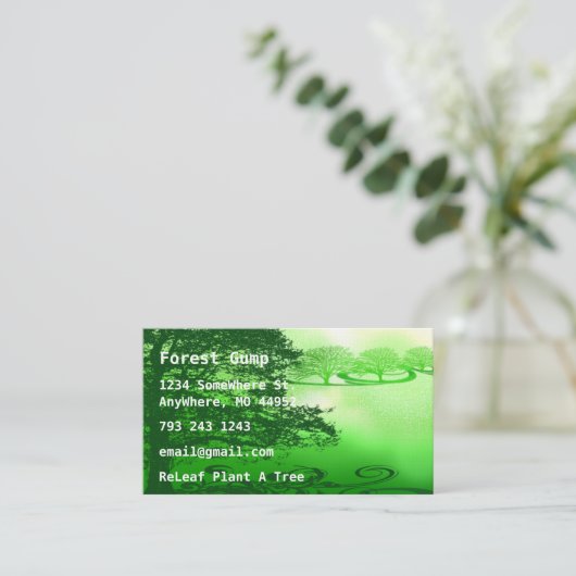 Groen leven visitekaartje (Staand voorkant)