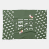 Groen | LEVENDE LEVENS HIER | Stijlvol Theedoek (Horizontaal)