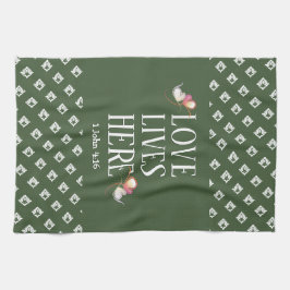 Groen | LEVENDE LEVENS HIER | Stijlvol  Theedoek