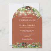 Groen licht Arch Terracotta foto bruiloft Kaart (Voorkant)