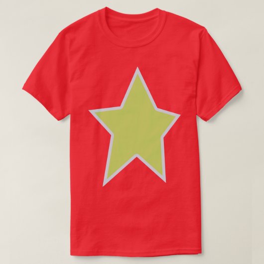 Groen licht Blauw uit lijn grafisch T-shirt (Design voorkant)