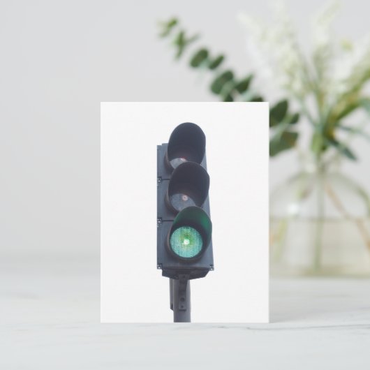 Groen licht briefkaart (Staand voorkant)