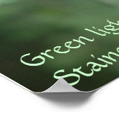 Groen licht door bladeren - Poster met Citaat (Hoek)