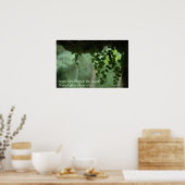 Groen licht door bladeren - Poster met Citaat (Keuken)