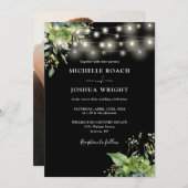 groen licht foto zwart-wit bruiloft kaart (Voorkant / Achterkant)