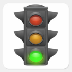 Groen licht - Het licht van het Verkeer - het lich Vierkante Sticker