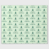 Groen licht Kerstboom Cadeaupapier (Vlak)