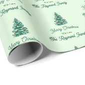 Groen licht Kerstboom Cadeaupapier (Rol Hoek)