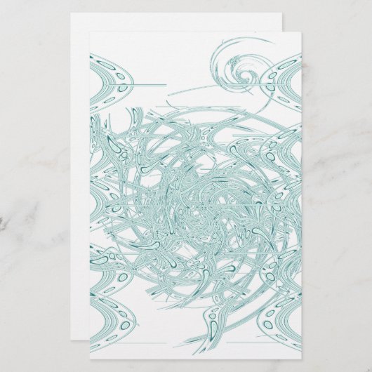 Groen licht ontwerp op wit briefpapier (Voorkant / Achterkant)