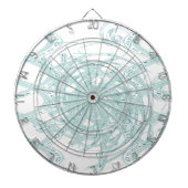 Groen licht ontwerp op wit dartbord (Voorkant)