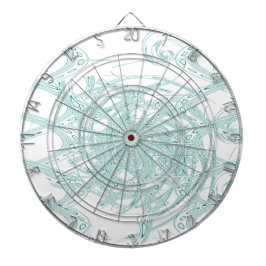 Groen licht ontwerp op wit dartbord