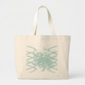 Groen licht ontwerp op wit grote tote bag (Voorkant)