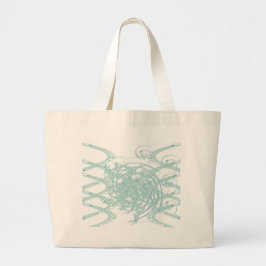 Groen licht ontwerp op wit grote tote bag