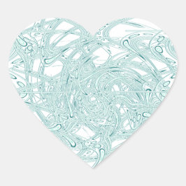 Groen licht ontwerp op wit hart sticker