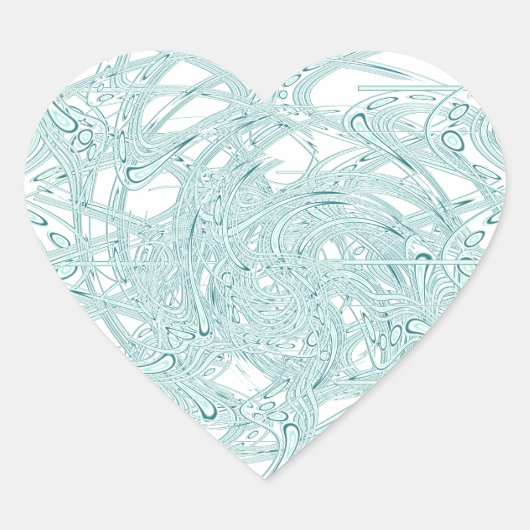 Groen licht ontwerp op wit hart sticker (Voorkant)