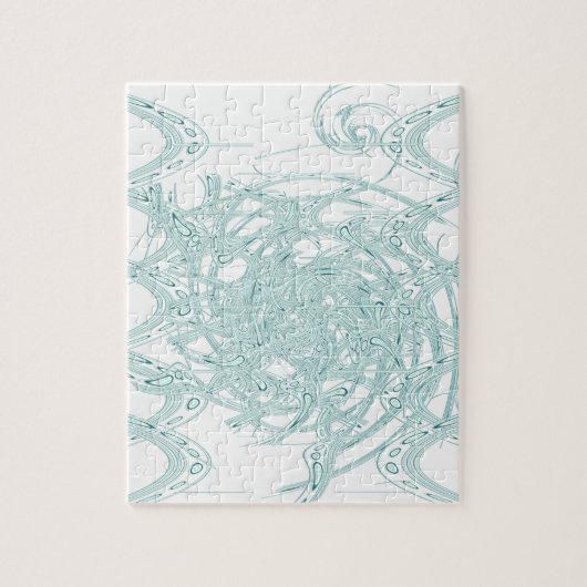 Groen licht ontwerp op wit legpuzzel (Verticaal)