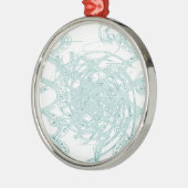 Groen licht ontwerp op wit metalen ornament (Links)