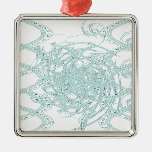 Groen licht ontwerp op wit metalen ornament (Voorkant)