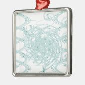 Groen licht ontwerp op wit metalen ornament (Links)