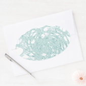 Groen licht ontwerp op wit ovale sticker (Envelop)