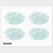 Groen licht ontwerp op wit ovale sticker (Vel)