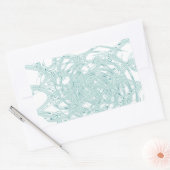 Groen licht ontwerp op wit rechthoekige sticker (Envelop)