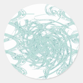 Groen licht ontwerp op wit ronde sticker
