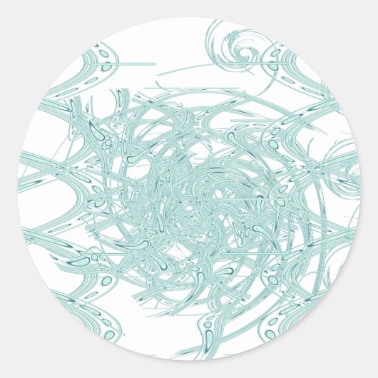 Groen licht ontwerp op wit ronde sticker (Voorkant)