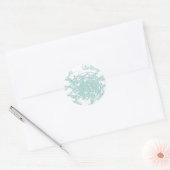 Groen licht ontwerp op wit ronde sticker (Envelop)