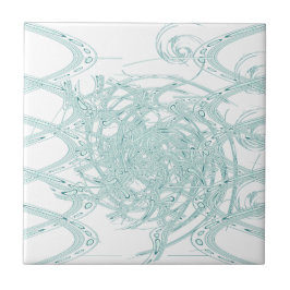 Groen licht ontwerp op wit tegeltje