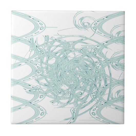 Groen licht ontwerp op wit tegeltje (Voorkant)