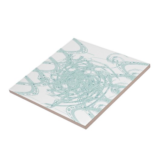 Groen licht ontwerp op wit tegeltje (Zijkant)